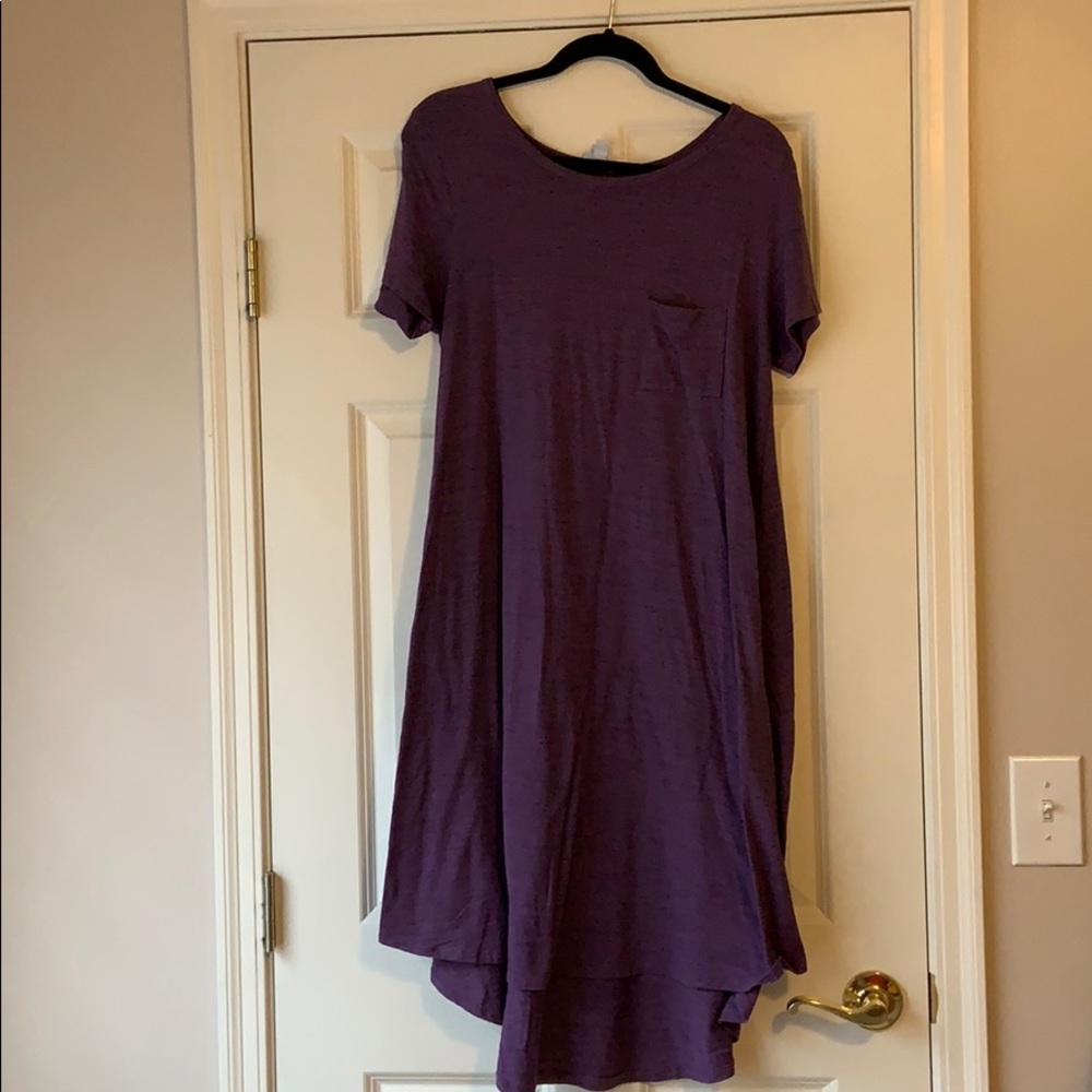 LuLaRoe Carly  - purple w/ tiny stripes - size M